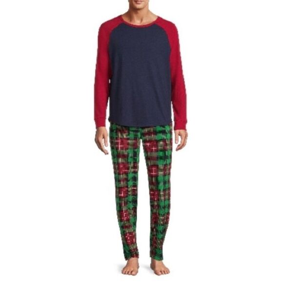 Mens Long Sleeve Sleep Pajama Lounge 2-Piece Set 2-Pack Size L - Picture 7 of 9